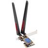 Tosuny Scheda WiFi PCIe, Adattatore WiFi 2,4GHz 5GHz per PC Scheda Adattatore di Rete Wireless PCIe X1 1200Mbps, Adattatore Wireless 7260AC 10dBi Doppia Antenna con Doppia Antenna 10dBi