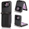 COQUE Custodia per Telefono Blackview Hero 10, Cordino + Custodia a Portafoglio per Biglietti da Visita Multi-Slot, Custodia per Telefono Flip per Blackview Hero 10-Nero