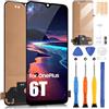 ARSSLY Display LCD per OnePlus 6T Schermo LCD per One Plus 6T A6010 A6013 Schermo di Ricambio Digitizer Touchscreen Assembly con Riparazione (Nero, Senza Impronta, Incell)