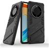 ESTH® Custodia per Honor Magic6 Lite 5G/X9b con Supporto [Compatibile con Supporto Magnetico per Auto] Cover Paraurti PC + TPU, Nero