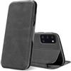 Verco Case per Samsung Galaxy A31 Custodia, Cover a Libro Pelle PU per Samsung A31 Custodia Premio Booklet Protettiva, Grigio