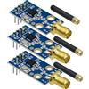 Binghe CC1101 Wireless Modulo con SMA Antenna Binghe 3 Pezzi CC1101 433M Modulo ricetrasmettitore digitale con Connettore antenna SMA DC 1.9-3.6V Interfaccia SPI Compatibile con Arduino