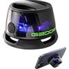 Kryolithm Altoparlante magnetico Bluetooth, 3 W, piccolo mini altoparlante con supporto per cellulare e anello magnetico, Bluetooth 5.2, TWS Stereo, illuminazione RGB, 4 ore di riproduzione per esterni, cucina