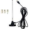 JZK Antenna radio DAB FM, antenna telescopica digitale da interno da 75 Ohm con base magnetica, cavo di prolunga da 3 m, per sintonizzatore amplificatore stereo sistema home cinema