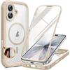 Miracase Custodia per iPhone 17 da 6,3, Protezione Integrale di Grado Militare contro le Cadute, Custodia per Telefono da Esterno con Schermo in Vetro Integrato e Controllo della Fotocamera