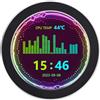 Waveshare 2.8inch USB Monitor, Water Cooler Screen/PC Case Secondary Screen/Desktop RGB Ambient Screen, 480×480, with Music Spectrum Analysis Function, Type-C Interface, CNC Metal Case in Black