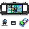 NHOPEEW 4+64G Autoradio per Citroën Jumpy 3/Peugeot Expert/Toyota Proace 2016-2021 con Carplay Android Auto - Schermo incell da 9 pollici Supporto WiFi GPS Comandi al volante+Telecamera di retromarcia