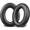SOULWIT Cuscinetti Ricambio in Pelle di Proteina per Sennheiser HDB 630/Momentum 4 Cuffie Wireless Over/Around Ear, Padiglioni Auricolari con Schiuma di Isolamento Acustico ad Alta Densità - Nero