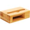 DOITOOL Supporto per telefono in venature di legno - Supporto da tavolo - Supporto con amplificatore di risonanza eco
