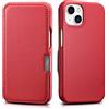 Mobiskin Cover compatibile con Apple iPhone 13 MINI (5,4 pollici), Custodia con vera pelle, Case ultra-sottile, Custodia protezione, Rosso