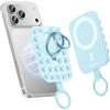 Syncwire Supporto Anello Magnetico in Silicone con Ventosa Forte per Custodia MagSafe - Anello Porta Cellulare per iPhone/Android, Mani Libere, Selfie, Video & TikTok, Blu