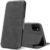 Verco Case per Huawei Y5p Custodia, Cover a Libro Pelle PU per Huawei Y5p Custodia Premio Booklet Protettiva, Grigio