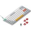 nuphy Air75 v2 QMK/VIA Tastiera Meccanica, 75% Tastiera wireless a basso profilo, Bluetooth 5.1, 2.4GHz e connessione cablata, compatibile con sistemi Windows e Mac - Ionic White Switch Cowberry