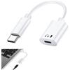 yotutun Adattatore da USB C a per cuffie Lightning, Adattatore audio da tipo C a Lightning adattatore da tipo C Aux per cuffie audio, adattatore Lightning USB C compatibile con iPhone 15, iPad Pro
