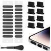 Glanzend Set di 28 tappi antipolvere USB C e copertura per altoparlante del telefono, adesivo a rete antipolvere, applicabile a iPhone 16/15, porta di tipo C, per la maggior parte dei dispositivi di