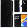 32ndShop 32nd Custodia a Portafoglio in Pelle PU per Xiaomi Redmi 9C, Case Realizzato in Pelle Sintetica con Diversi Comparti e Chiusura Magnetica - Nero