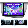 Inefala [4G+64G] Inefala Android 15 Autoradio per Seat Leon MK2 2005-2012 con Wireless Carplay Android, 9 Pollici Touchscreen Radio con Navi GPS WiFi RDS/FM Bluetooth EQ SWC Retrocamera Mic