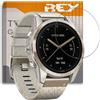 REY Pack 3X Pellicola salvaschermo per Garmin EPIX PRO 42mm Gen 2, Vetro temperato, di qualità Premium