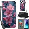 PHINIENLAND Cover per Xiaomi Redmi 14C / 14R / A3 Pro custodia portafoglio Fiori | 3 scomparti carte, 1 tasca banconote, Chiusura magnetica, Supporto, Pelle PU flip cover per Xiaomi Poco M7 / C75