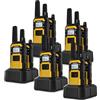 Retevis RB648 Walkie Talkie Robusto, Radio Bidirezionale Impermeabile IP67, Antipolvere, Resistente alle Cadute, SOS Vibrazione PMR Walkie-Talkie per Ambienti Industriali Difficili(10 Pezzi, Giallo)