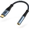Cableader Cavo adattatore USB C Jack 3,5 mm, 24 bit 96 kHz con chip DAC, ad alta risoluzione, compatibile con smartphone e tablet S22/21/S20&ultra, Note20/10, iPad 12.9/11, iPad Air5/4, Pixel, U12/11& U ultra