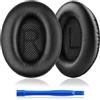 GlasFlength Cuscinetti Cuffie per Bose QC35 e QC35 II, Copri Cuffie Memory Foam Acustico e pelle Proteica Cuscinetti Auricolari di Ricambio con 1 Stick di Installazione (1 Paio Nero)