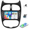 CAMECHO 2+64G 7 Pollici Autoradio per Peugeot 206 1998-2016 Citroen C2 2004-2008, Android 13 Wireless Carplay Bluetooth HD Radio con Android Auto WIFI FM/RDS GPS Mirror Link +Canbus Retrocamera