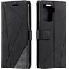 SONWO Cover per Oppo A94 / Oppo A95 5G / Oppo Reno 5Z, Flip Caso in PU Pelle Case Cover Portafoglio Custodia per Oppo A94 / Oppo A95 5G / Oppo Reno 5Z, [Kickstand] [Slot per Schede], Nero