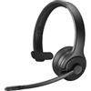 EKSA H3 Cuffie Bluetooth [65 Ore e Portata di 30M], Cuffie Mono per PC con Microfono e Riduzione del Rumore, Cuffie Wireless Bluetooth 5.4 aggiornate per Ufficio/Team