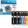 LOSMANN 550 551 XL Cartucce compatibili per Canon PGI-550 XL CLI-551 XL per Pixma MX725 MX925 MX920 MG5650 MG5550 MG6650 iP7250 iX6850 iP7200 MG5400 MG6350 MG6450 MG5450 MG7150 MG7500 (6-Pack)