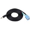 Yctze Cavo Aux per auto, adattatore per cavo AUDIo AUX automatico in plastica nera 3,5 mm per Smart 450