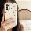 QIODAYI Compatibile con OPPO Find X3 Lite Custodia Cellulare Silicone Antiurto Design Farfalla Viola Nero Ciliegia Schermo Intero