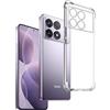 REY Cover in Gel TPU Anti-Shock per XIAOMI REDMI K70 - REDMI K70 PRO - Poco F6 PRO 5G, Morbido Silicone Custodie Protettivo Case, Anti-Scratch, Protettiva Sottile Back Cover