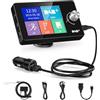 LEXXSON Adattatore radio DAB per auto con display colorato da 2,8 Trasmettitore FM Bluetooth Supporto per ricevitore musicale Chiamata vivavoce + AUX IN/OUT + U Disk/TF Card Play