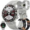 ZPIMY 1,39 Smartwatch Uomo Chiamata Bluetooth e Risposta Vivavoce, Smart Watch Orologio Fitness Intelligente con 123 Sport,Cardiofrequenzimetro,Pressione Sanguigna,SpO2, Smartwatch per Android iOS (Grigio)