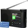 QEEKADA Radio DAB+/FM con Bluetooth 5.0 2.4 Display,Radio Portatile, Radio a batteria Ricaricabile, Radiolina Portatile Sveglia Doppia, Radiolina con Sleep Timer, 40 Stazioni Preimpostate