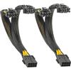 JAMHER 2 pezzi PCIe da singolo 8 pin a doppio 8 pin (6+2) scheda grafica PCI Express per alimentazione GPU 8.66 inch (22cm)