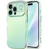 miyonsin Cover per iPhone 13 PRO Max per Donne e Ragazze, Magnetica Graziosa Cornice a Onde Ccolorate Cuore e Protezione per Fotocamera, Custodia Antiurto per iPhone 13 PRO Max, Verde Dazzle