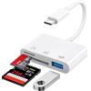 Luonanava Lettore di Schede SD USB C, Adattatore da USB C a SD/Micro SD, Lettore di Schede di Memoria, Adattatore di Schede SD USBC Compatibile con iPhone 15/16/17, iPad Pro/Air, MacBook, laptop, Tablet