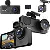 ROTRES Dash Cam Auto,1080P FHD Dashcam Auto,Telecamera per Auto IPS 3,Visione notturna IR, Modalità Parcheggio 24H (Modello regolare)