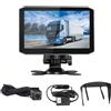 VSYSTO Kit Telecamera Retromarciaper per Auto con Monitor 7 Pollice, Telecamera Posteriore per Auto Visione Notturna, Impermeabile Retrocamera per Camper/Camion/Auto/Bus, 12-30V