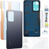 Enkeig Vetro posteriore Sostituzione per Xiaomi Redmi Note 10 Pro Back Cover copribatteria + Kit di Riparazione(Grigio)