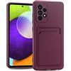 Verco Custodia Compatibile con Samsung Galaxy A53 5G Cover, Custodia Protettiva con slot per carte per Samsung A53 5G Case Sottile in Silicone, Viola
