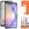 AGCUT Schermo OLED per Samsung A54 5G di ricambio per Samsung Galaxy A54 5G SM-A546B SM-A546E LCD Display Touch Screen Digitizer Assembly con kit di riparazione (nero con telaio)