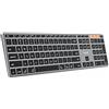 ProtoArc Tastiera wireless retroilluminata per Mac, K110-A Tastiera Bluetooth Full Size in alluminio, multi-dispositivo, basso profilo, digitazione fluida silenziosa, ricaricabile, per MacBook Pro/Air