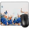 Yeuss Tappetino Per Mouse Bokeh Farfalle, Stupefacente Sfondo Con Ortensie E Margherite Fiori Gialli E Blu Su Una Scheda Floreale Bianca Vuota Tappetini Per Mouse Da Gioco Natura, Giallo Blu Bianco