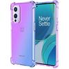 ALAMO Cover Pendenza Colorato per OnePlus 9, Custodia Traslucido Silicone TPU con Antiurto Bumper - Viola Blu