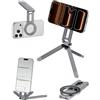 iWALK Treppiedi Magnetico per Telefono, Treppiedino Maglock in Alluminio con Magnete Potente & Montaggio Rapido, Supporto iPhone Tascabile Compatibile con Serie iPhone 17, 16, 15, 14, 13, 12