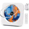 Liphier Lettore CD Portatile con Bluetooth 5.1, CD Player Desktop Domestico, Lettore CD HiFi Musicale con Altoparlanti, LED Schermo FM Radio USB/AUX Prese per Cuffie Telecomando, Regalo di Natale (Bianco)
