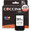 COCCINK 561 XL Sostituzione Cartuccia d'inchiostro per Canon CL-561XL inchiostro Cartucce 561 XL Compatibile con Pixma TS7450 TS5350 TS7451 TS5351 TS5352 Colore inchiostro Stampante CL561XL colore
